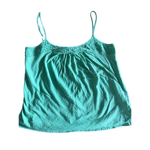 Vintage 90s Aeropostale Eyelet Thin Strap Cotton Tank Top size Large - Picture 2 of 6